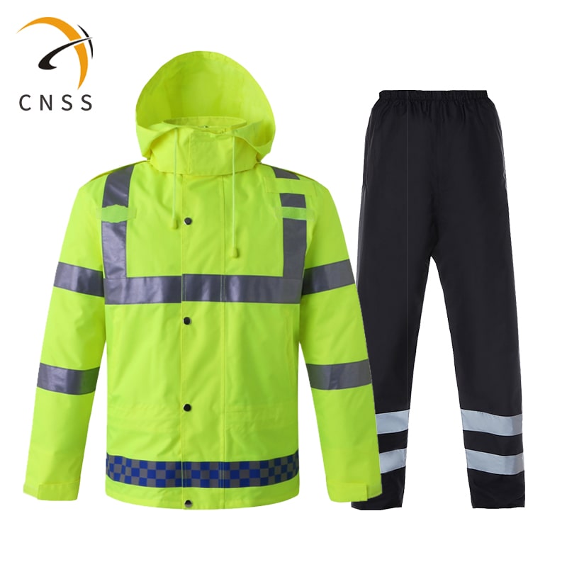 cnss交通MK（中国）一站式服务平台棉衣加厚荧光黄MK（中国）一站式服务平台条服装