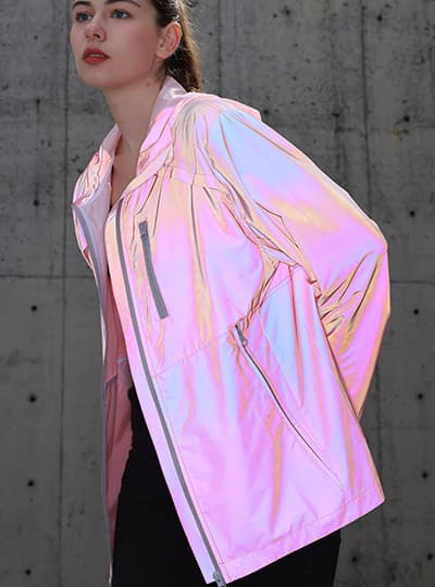 时尚夹克羽绒渐变乐投（中国）官方网站登录界面面料